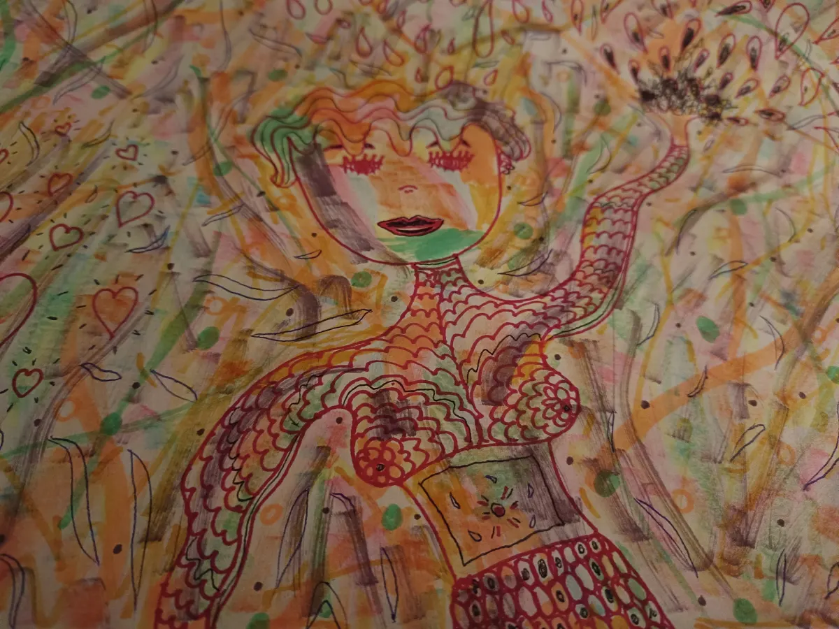 Une peinture de Rose